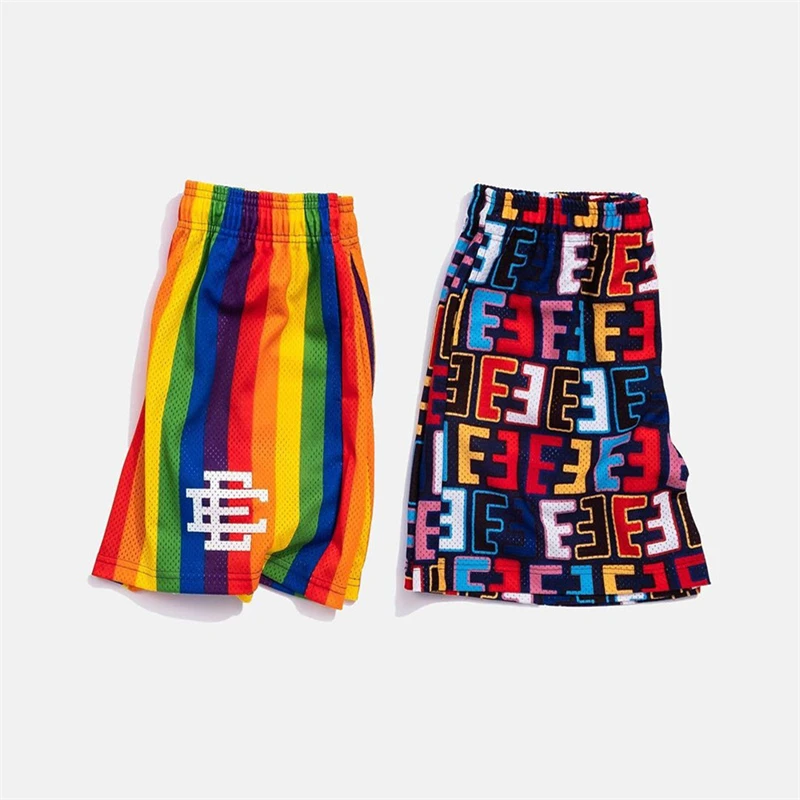Summer digital printing fashion men's capris street clothing casual men's shorts mesh quick-drying basketball exercise pants