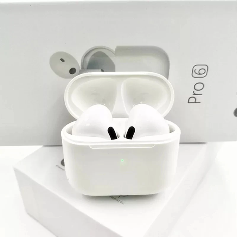 

Original TWS Bluetooth Wirelss Headphones TWS Pro 6 Mini Earpoddings Handsfree Low Latency Volume Control Stereo Sport Earbuds