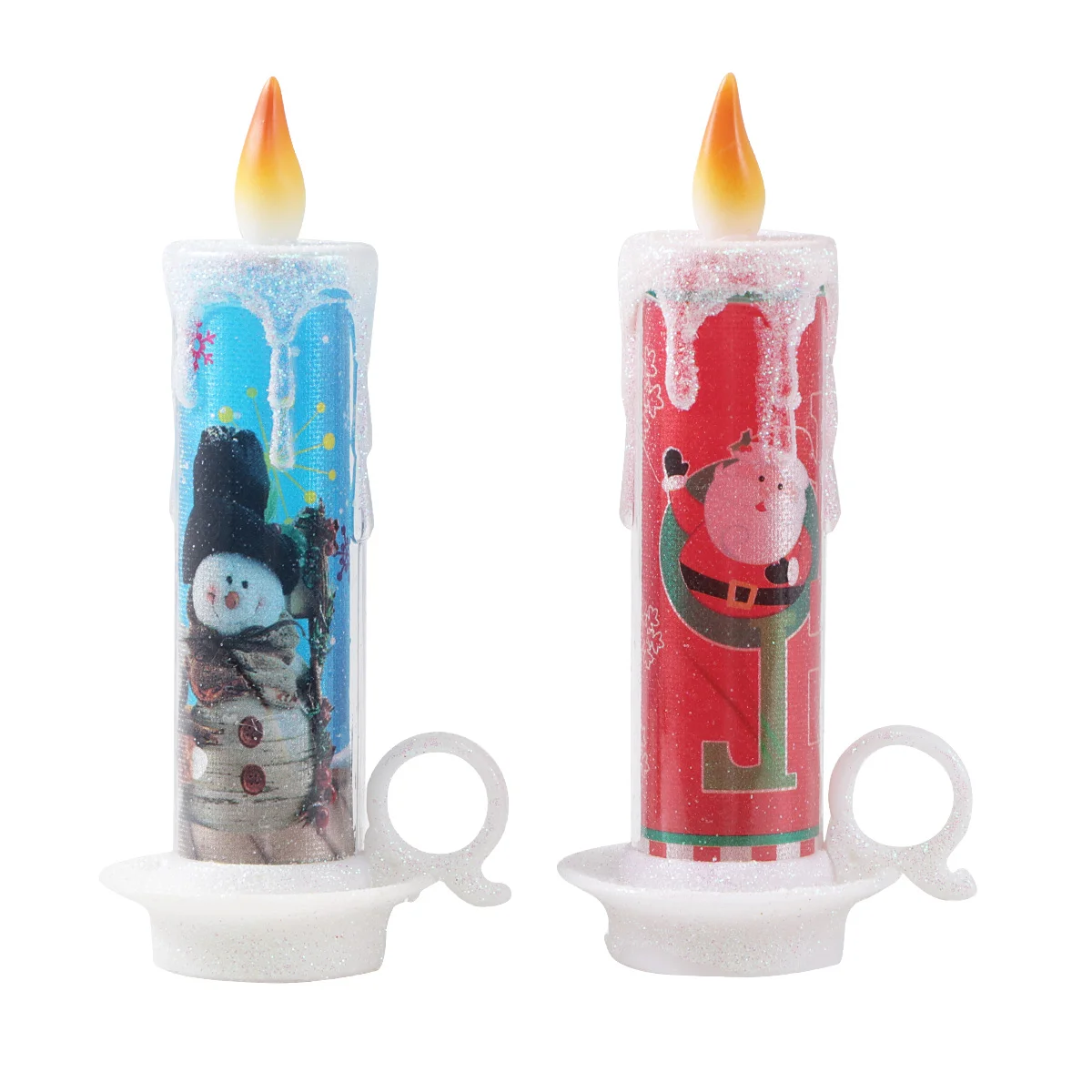 

Pack of 2 Party Supplies Desktop Ornament Flickering Gradient Electronic Lamp LED for