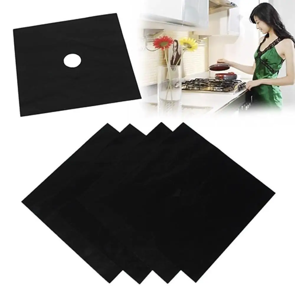 

4PC Stove Protector Cover Liner Gas Stove Protector Gas Stove Stovetop Burner Protector Kitchen Accessories Mat Cooker Cover