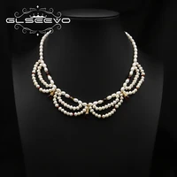 glseevo flat elk more natural pearls long chain pendant necklace new design luxury fashion popular charm jewelry accessories