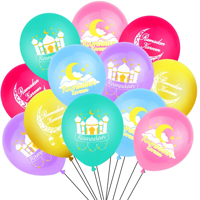 

Eid Mubarak Banner Balloons Ramadan Kareem Decoration Ramadan Mubarak Muslim Islamic Festival Party Supplies DIY 2022