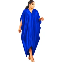 big size women african dress muslim long dress solid color loose doll sleeve sexy ladies robe spring african clothing vestidos
