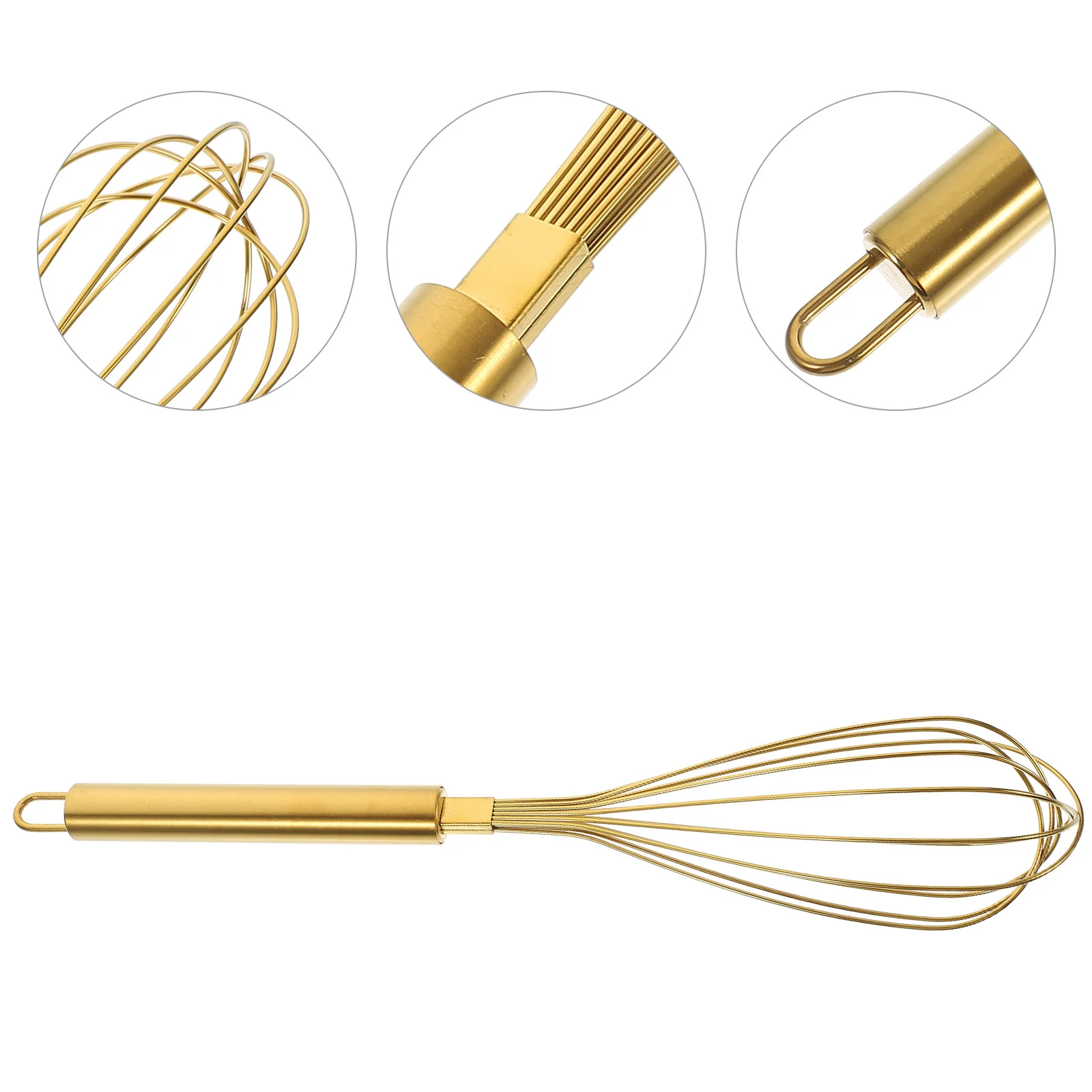 

Brass Egg Whisk Mixer Small Hand Blender Kitchen Beater Multi-use Whisking Tool Tools Multipurpose