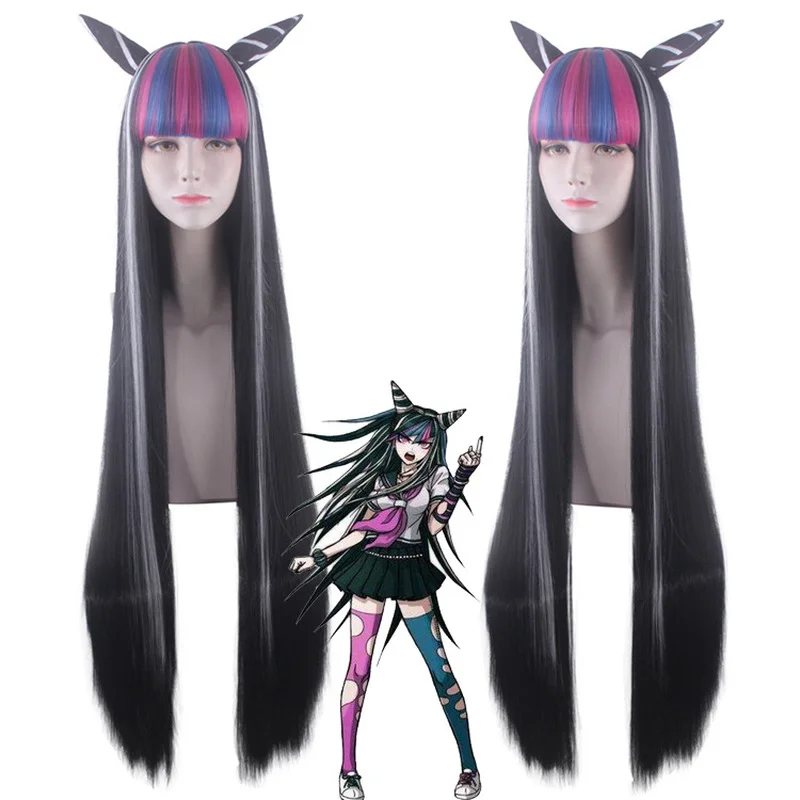 

Danganronpa Mioda Ibuki Cosplay Wigs 100cm Long Heat Resistant Synthetic Hair Perucas Cosplay Wig + Wig Cap High Quality New