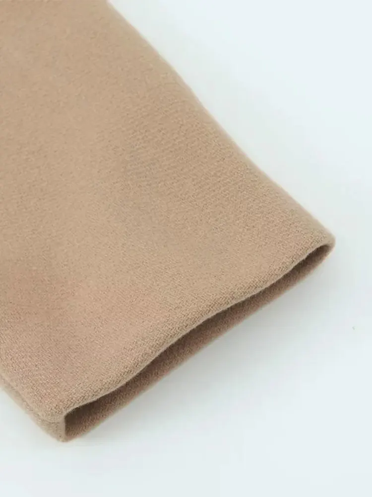 Осенне-зимнее однотонное Женское пальто Nlzgmsj TRAF 2023 теплая однобортная модная