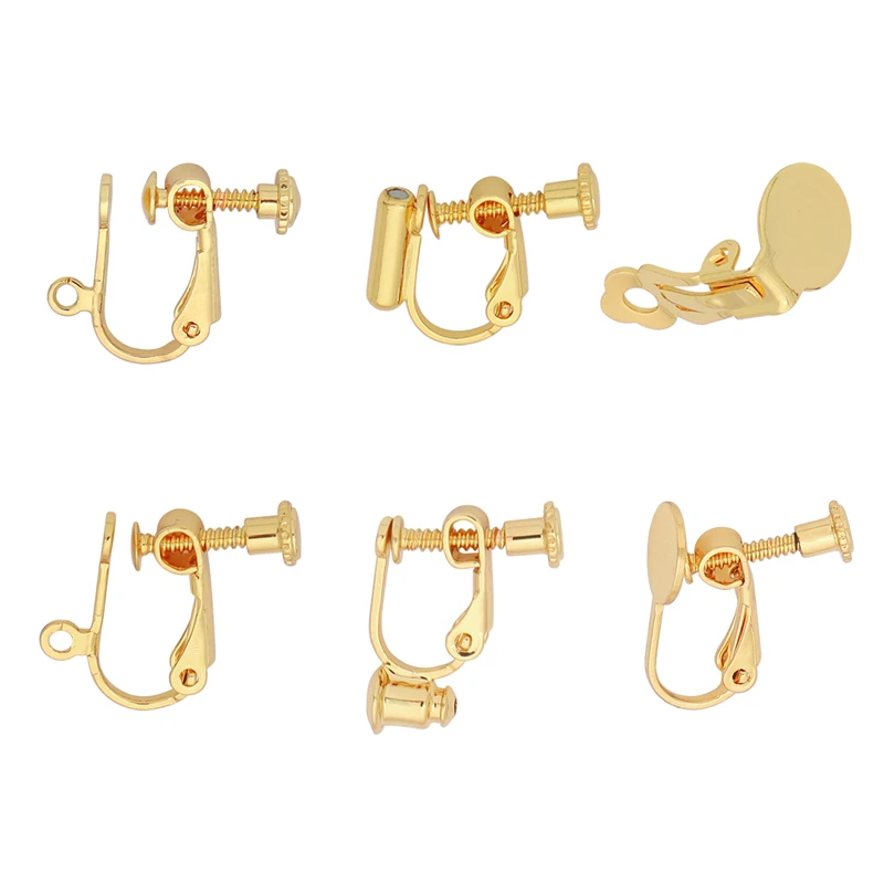 

Fashion Copper Base Earring Clip Clsap Findings 14K/Silver/Rhodium Plated Earring Hook for Earring Jewelry Making Accessories