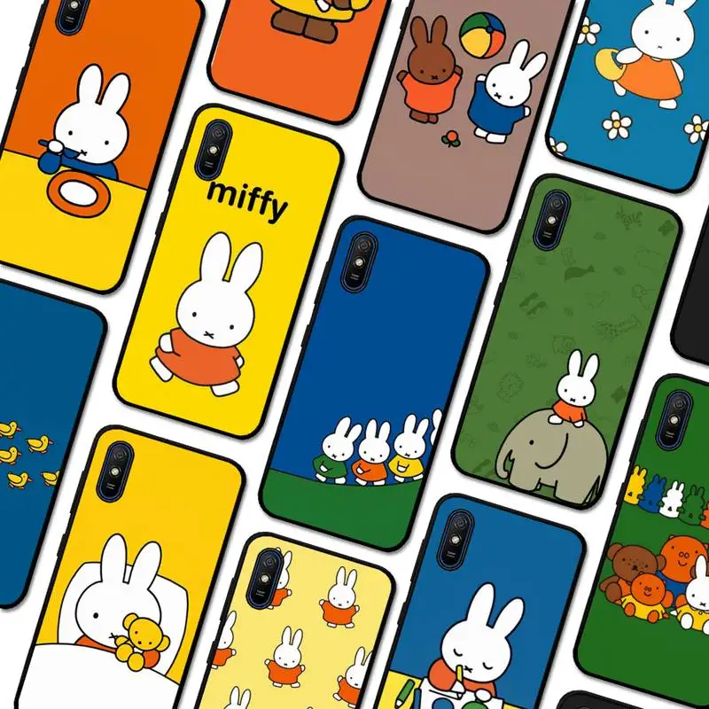 

M-Miffy Cartoon Cute Rabbit Phone Case for Redmi 5 6 7 8 9 A 5plus K20 4X S2 GO 6 K30 pro