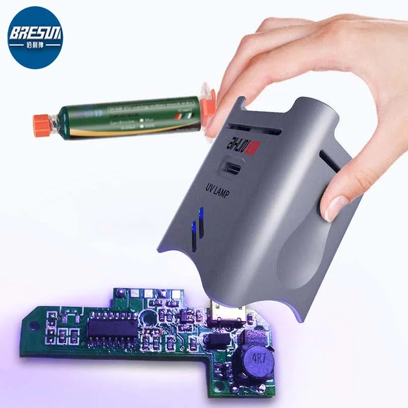 Ультрафиолетовая светодиодсветильник лампа Aixun мини ультрапрочная для телефона