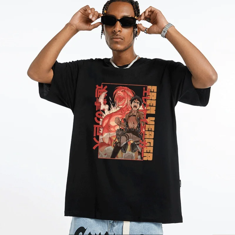 

Anime Attack on Titan T-Shirt Women's Kawaii Summer Oversized Couple Harajuku Streetwear Short Sleeve Top