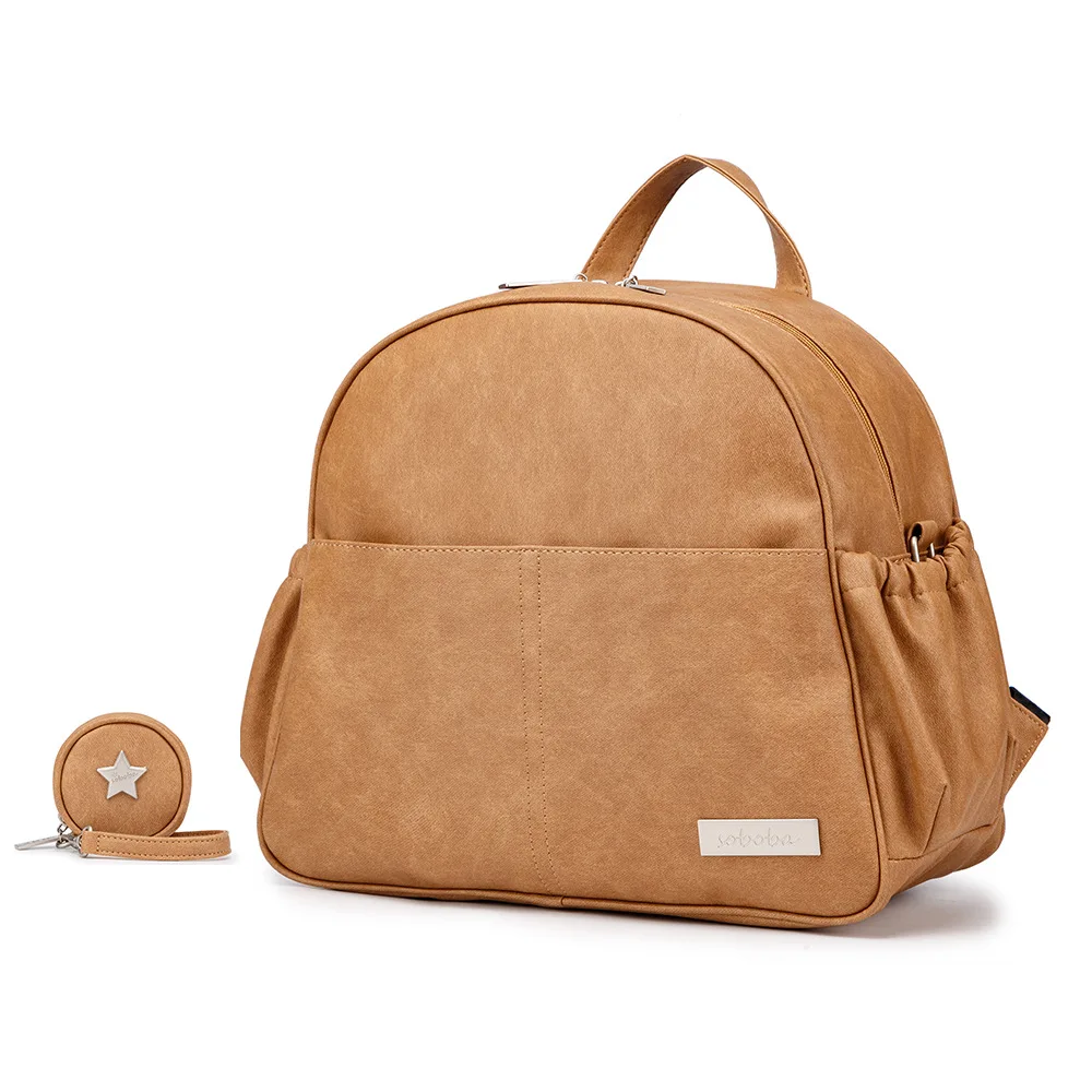 

Полиуретановая сумка для мам с сумкой для сосков, Водонепроницаемый Многофункциональный рюкзак для мам и детей, можно вешать с сумкой для коляски и беременных