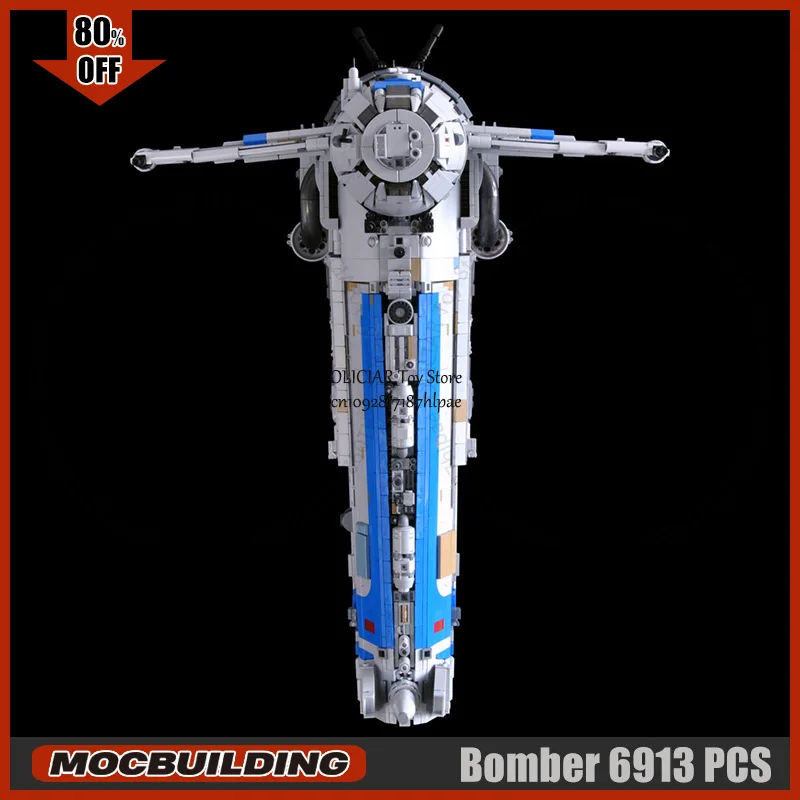 Фото Конструктор UCCS Space Movie MOC: Бомбардировщик-истребитель, технологичные блоки, игрушки-транспорт, коллекционные модели, подарки на Рождество №4