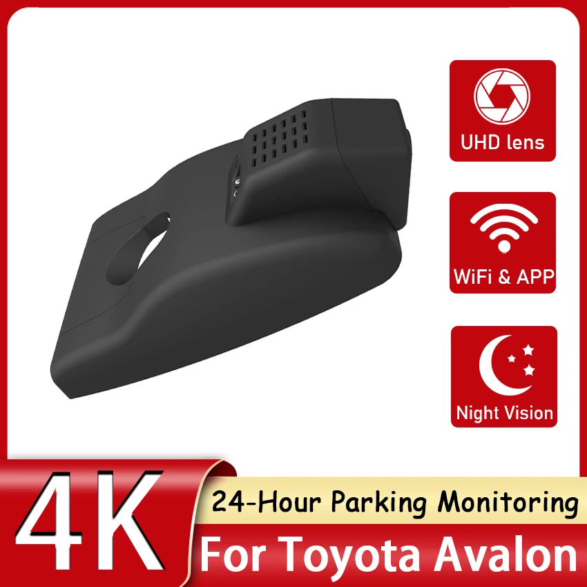 Hidden UHD 2160P 4K Wifi Car DVR Dash Cam Video Recorder,APP Control,170°FOV,For Toyota Avalon High Configuration 2019 2020 2021