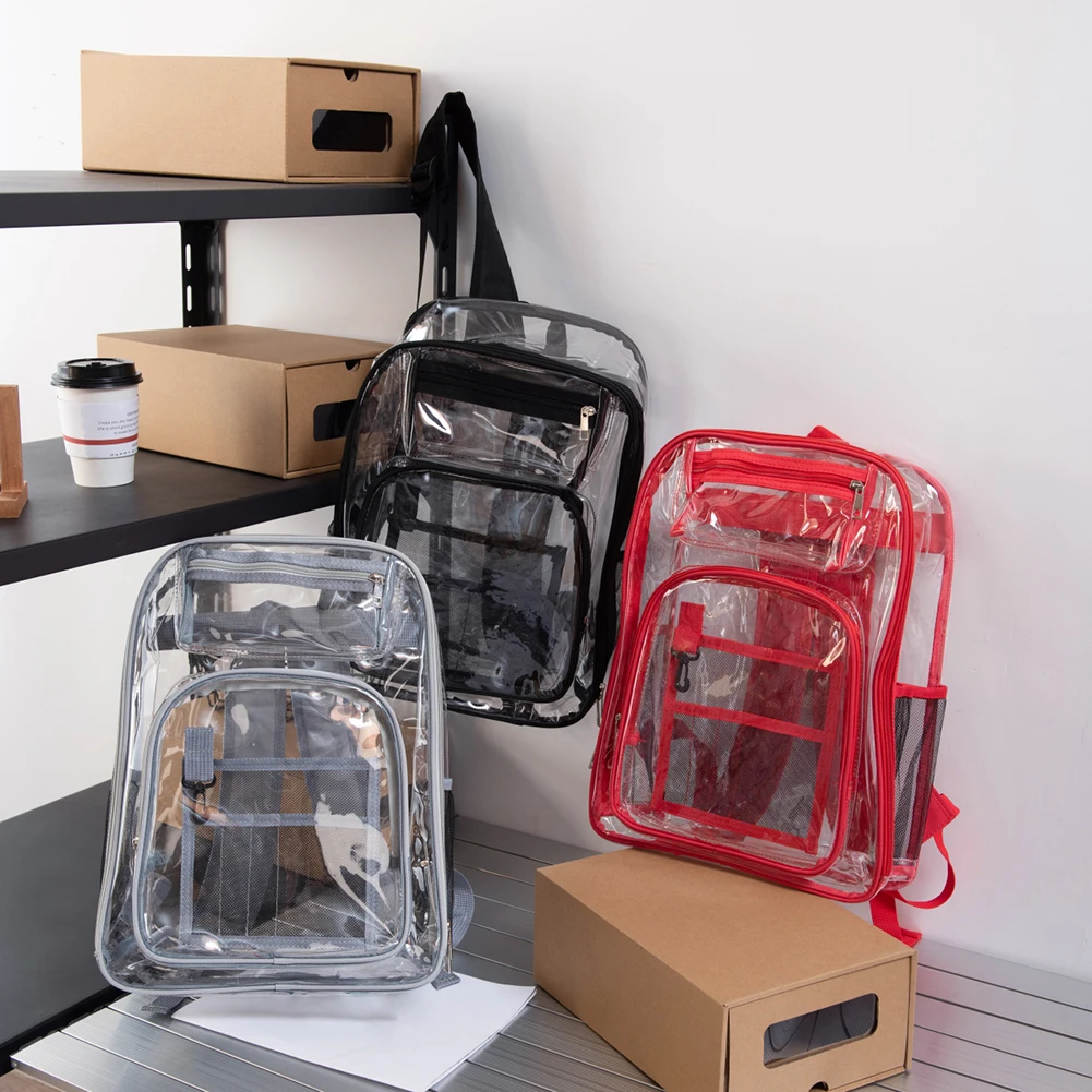 

Прозрачный рюкзак для женщин, школьный ранец из ПВХ для девочек-подростков, вместительные сумки на плечо, повседневные дорожные сумки