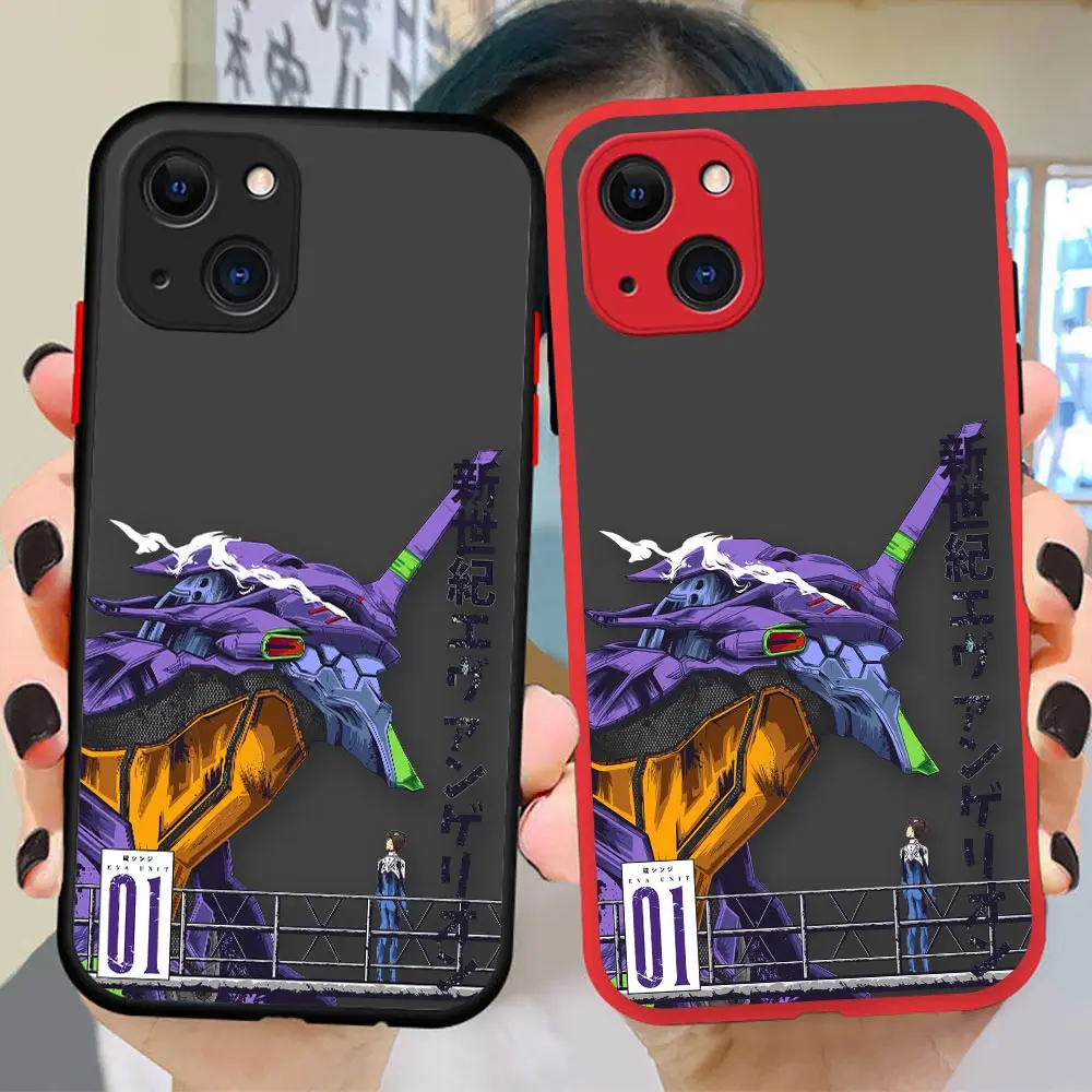 

N-Neon G-Genesis 02 Shockproof Funda Coque Case For Apple 14 13 12 11 Pro iPhone XR XS X 8 7 6s Plus Max Mini Clear Hard Case