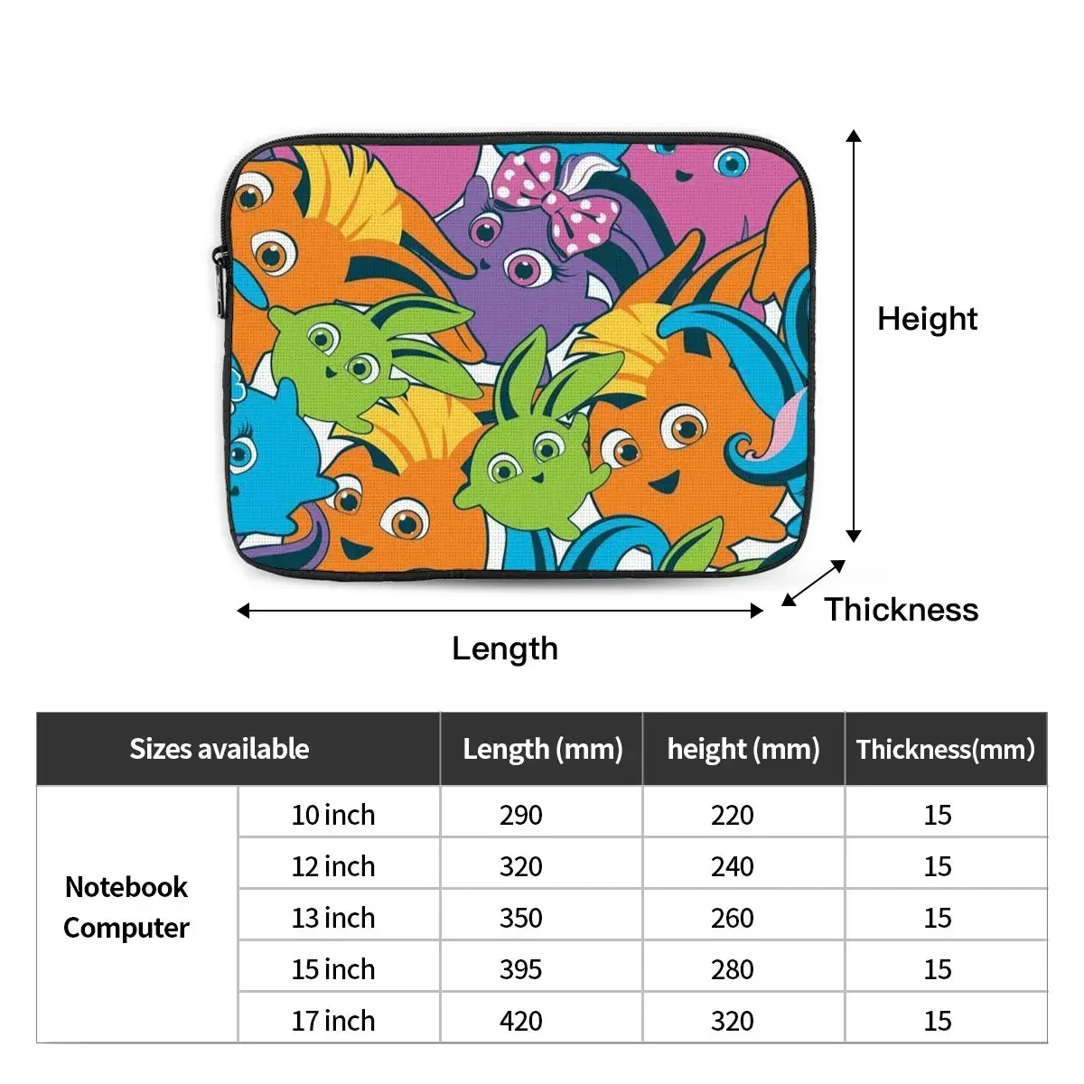 Сумка для ноутбука Sunny Bunnies чехол 10 12 13 15 17 дюймов противоударный планшета сумка