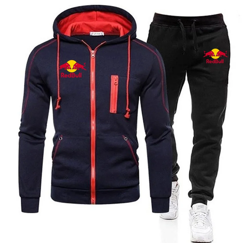 2023 Spring and Autumn Male Outdoor leisure jogging set Fitness Sweatshirt Set Men's Sportswear Zipper Hoodie Set Sportswear Set