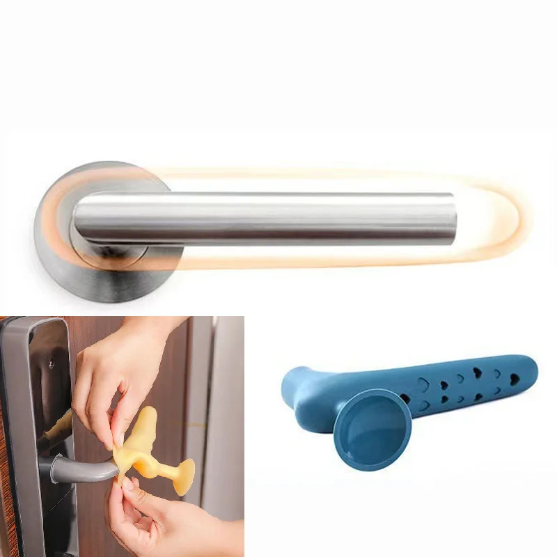 

Silicone Door Handle Protective Cover Anti-collision Baby Safety Protect Noiseless Suction Cup Doorknob Door Knob Cover