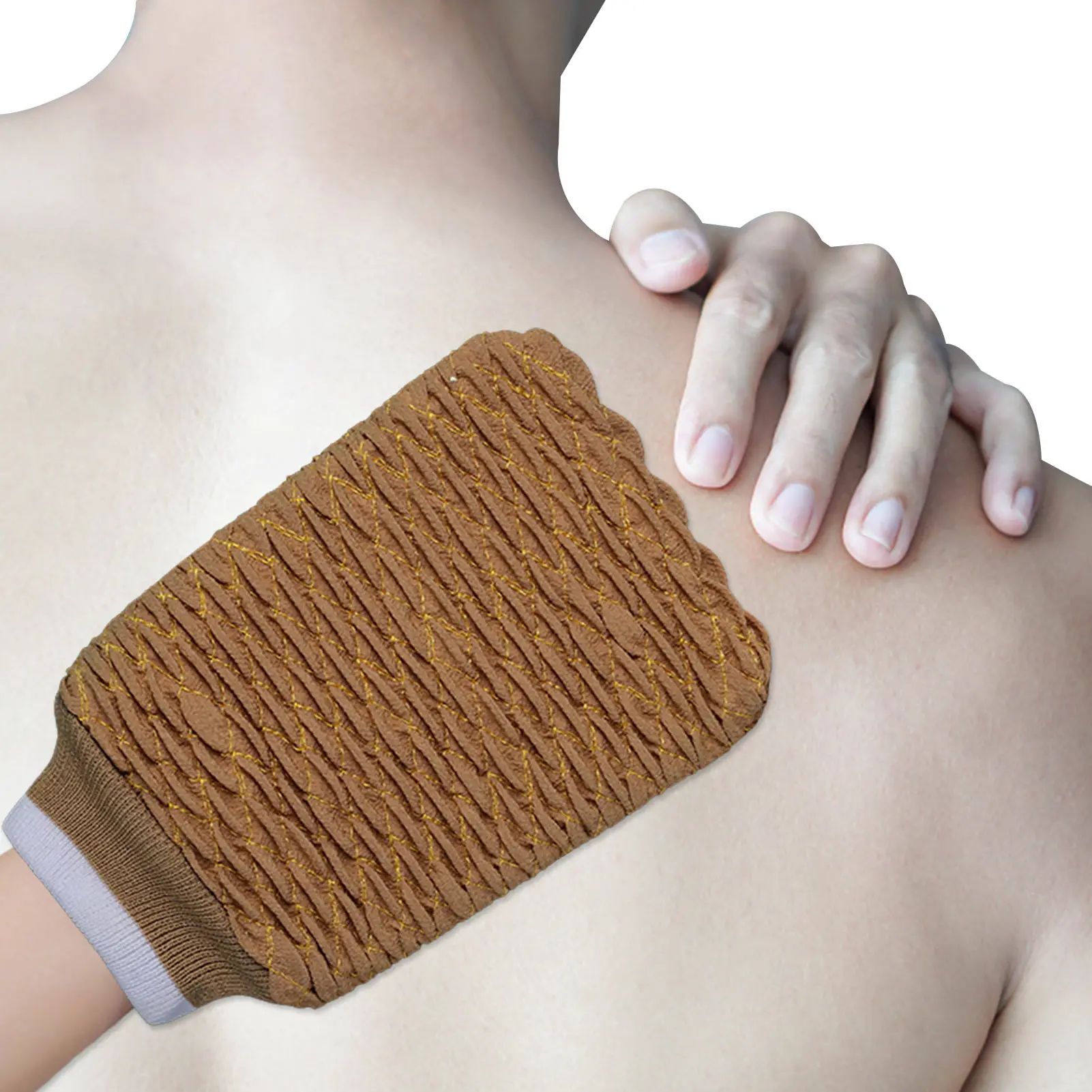 

Перчатки для ванной, искусственная кожа, щетка для тела, варежка на пять пальцев, аксессуары для ванной комнаты, очищение омертвевших клеток...