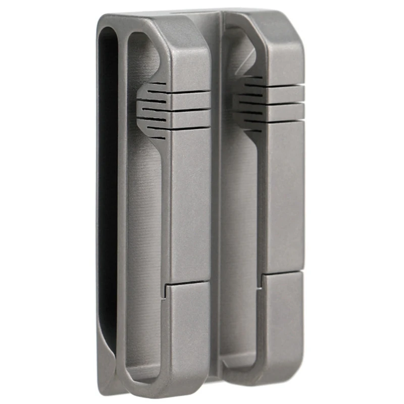 

Titanium Alloy Clip-On Carabiner Double Clip Belt Buckle Outdoor Sports Waist Keychain Pocket Tools Keychain Pendant