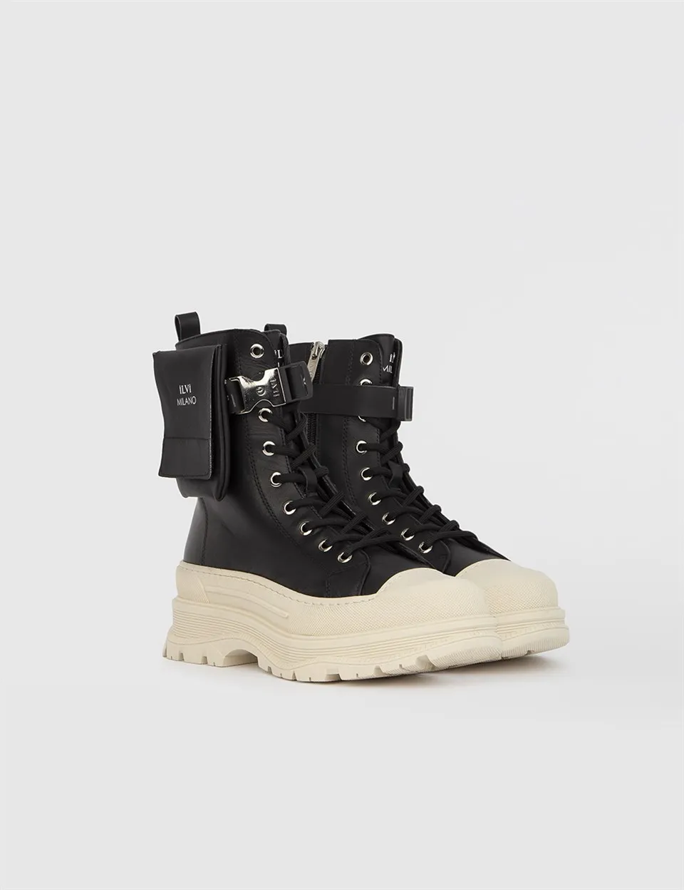 

ILVi-Genuine Leather Handmade Bonsey Black Leather Women's Boot Women Shoes 2021 Fall/Winter