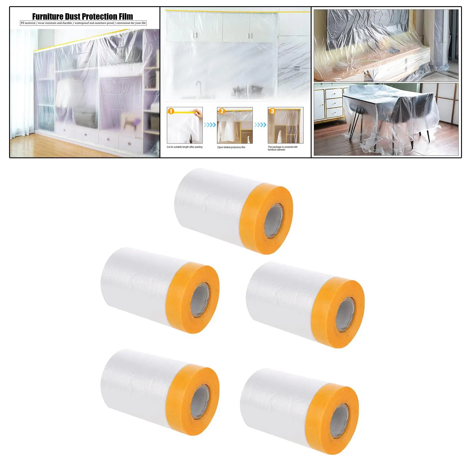 

Маскировочная пленка, защитное покрытие, водонепроницаемое для внутреннего и наружного использования