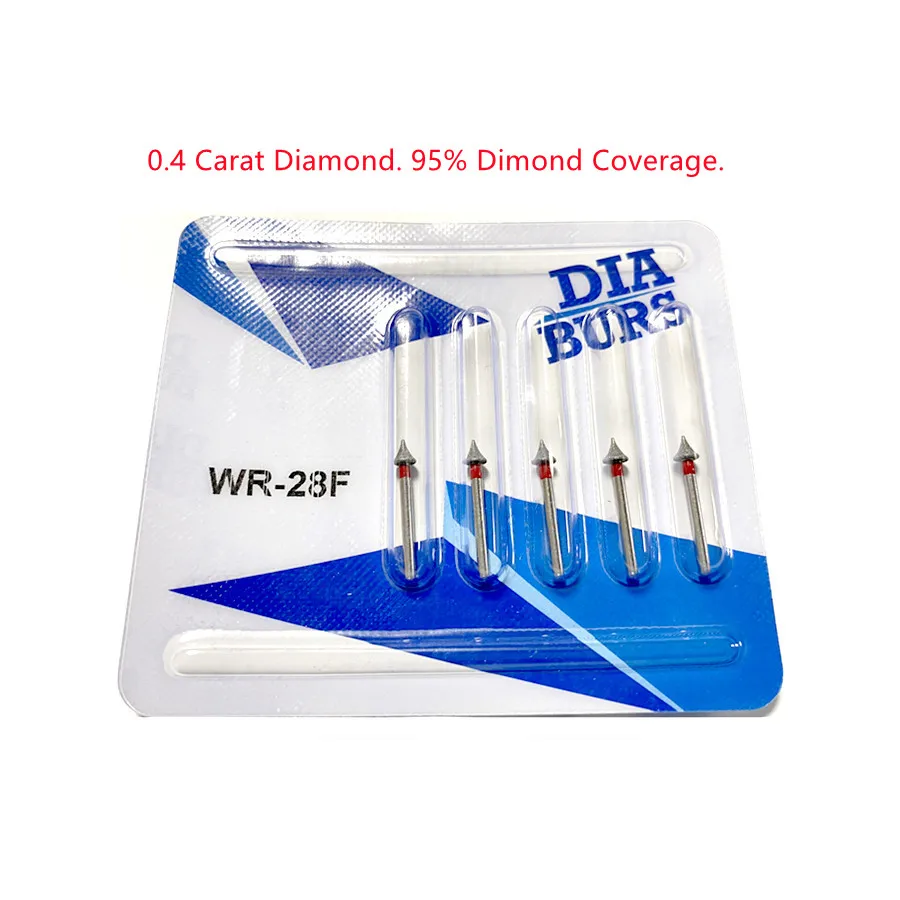 

100pcs Dental Enamel Reduction Diamond Polishing Burs Porcelain Veneer WR-28 Interproximal Stripping Bur 0.4 Carat Burs Grind