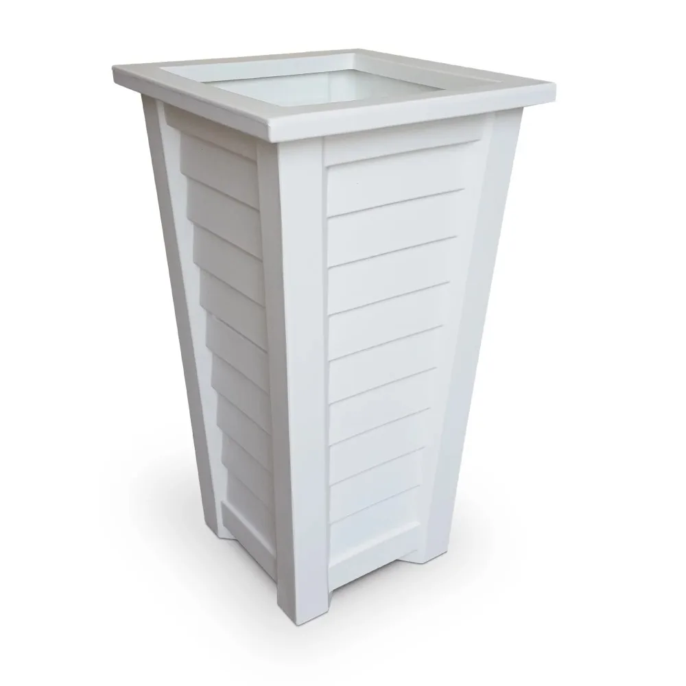 

Mayne Lakeland 28" x 16" x 16" Self-Watering Polyethylene Planter - White