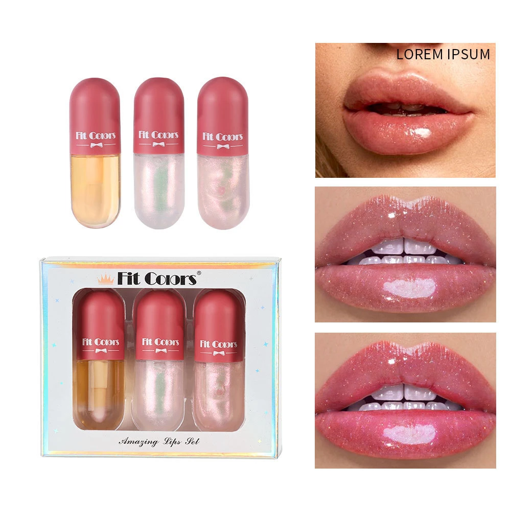 

Mini Natural Lip Plumping Liquid Lip Gloss Partial Pearl Light Shining Moisturizing Temperature Control Color Changing Lip Oil