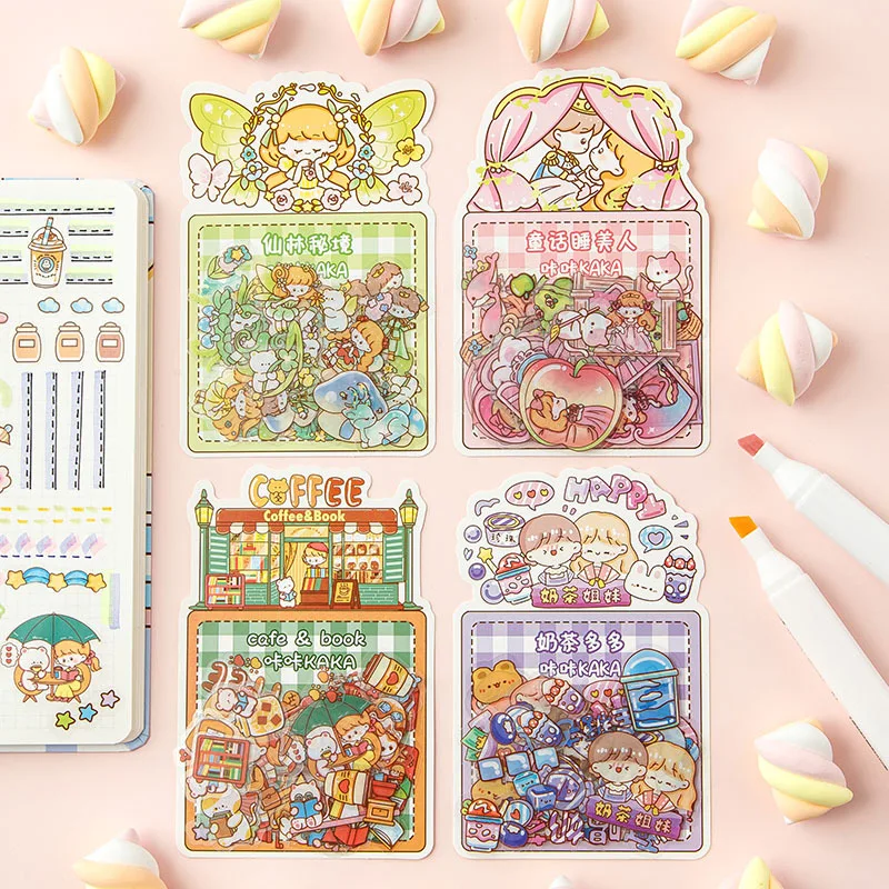 

24 упаковки/партия, наклейки в виде животных