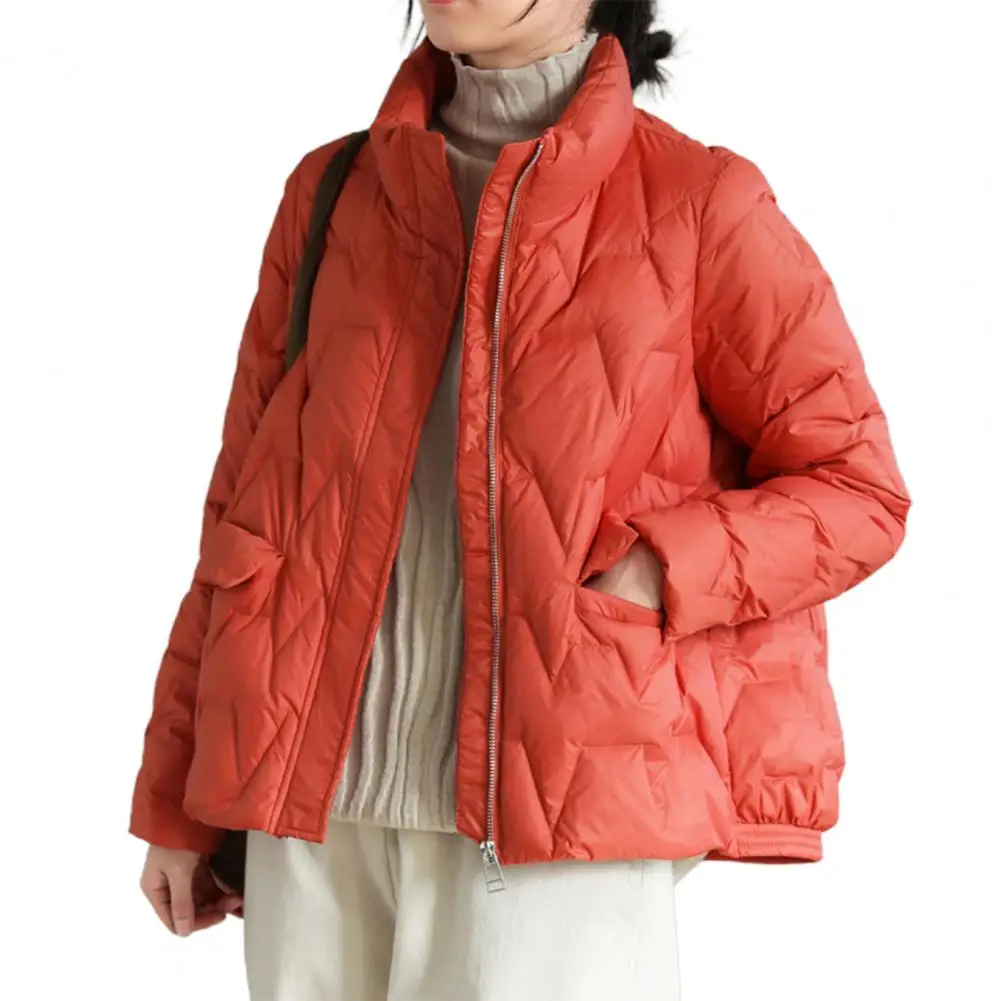 Woman Red Reversible Quilted Jacket Oversize 2022 Spring Autumn Winter Double-Sided Padded Loose Coat Casual Classic Chic