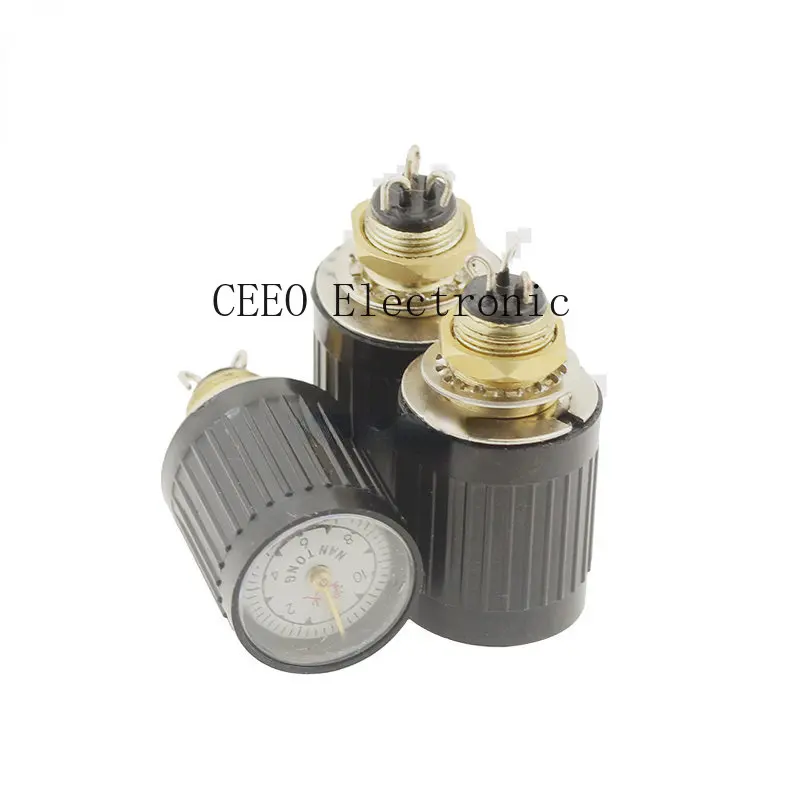 

2PCS WXD2-53 Pointer Type Multi Turn Organic Solid Potentiometer 1K 2K2 3K3 4K7 5K1 10K 22K