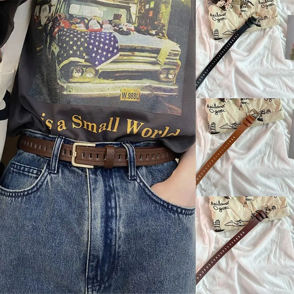

Women Hip Hop Thin Metal Pin Buckle Waist Strap Jean Pants Belt Waist Belts Waistband