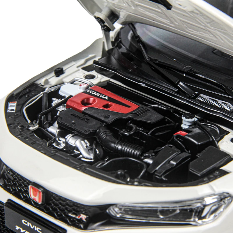 Литые автомобили 1:18 Honda Civic Тип R FL5 2023 гоночные модели автомобилей миниатюрные