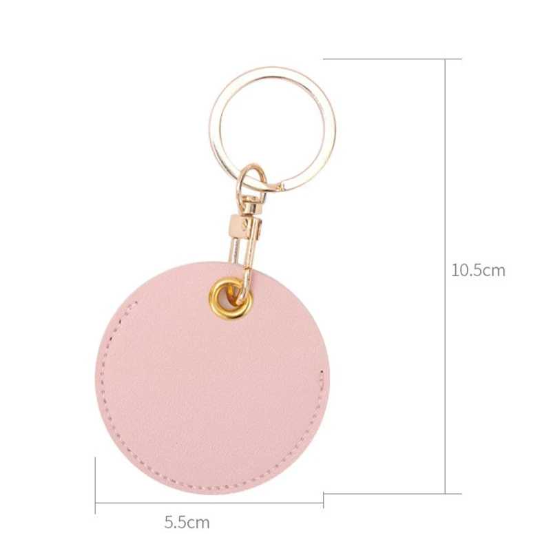 1PC Leather Card Holder Keychain Key Ring Personality Door Lock Access Tags Card Cover Case Keychain Accessories Card Bag Keyfob images - 6