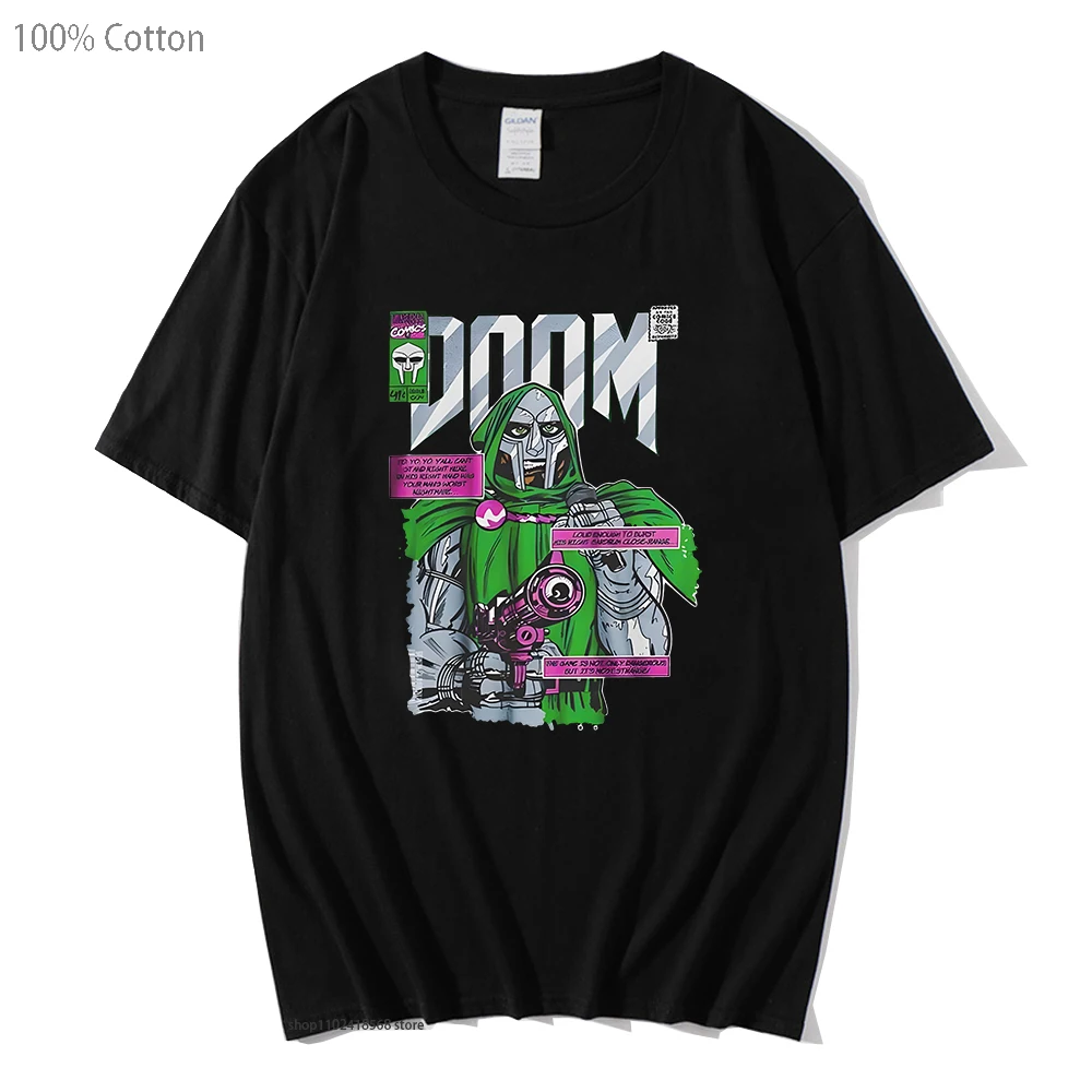 

Mf Doom Tshirt Cartoon T-Shirts Short Sleeve Graphic 100%Cotton Streetwear Unisex Y2k Clothes Women Casual Harajuku Men Clothing
