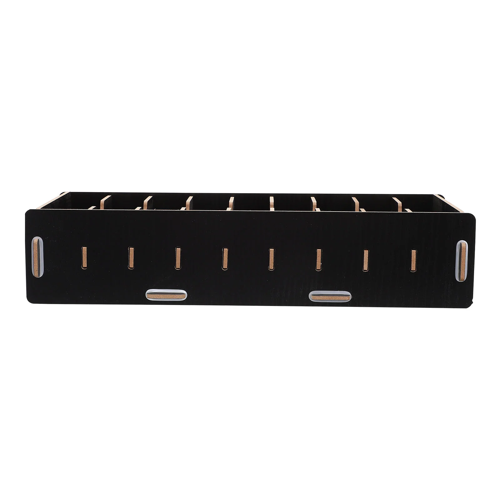 

Box Wood Storage Organizer Wooden Case Divided Drawer Desktop Holder Desk Tray Compartment Bin Packet Bamboofile Cell Divider