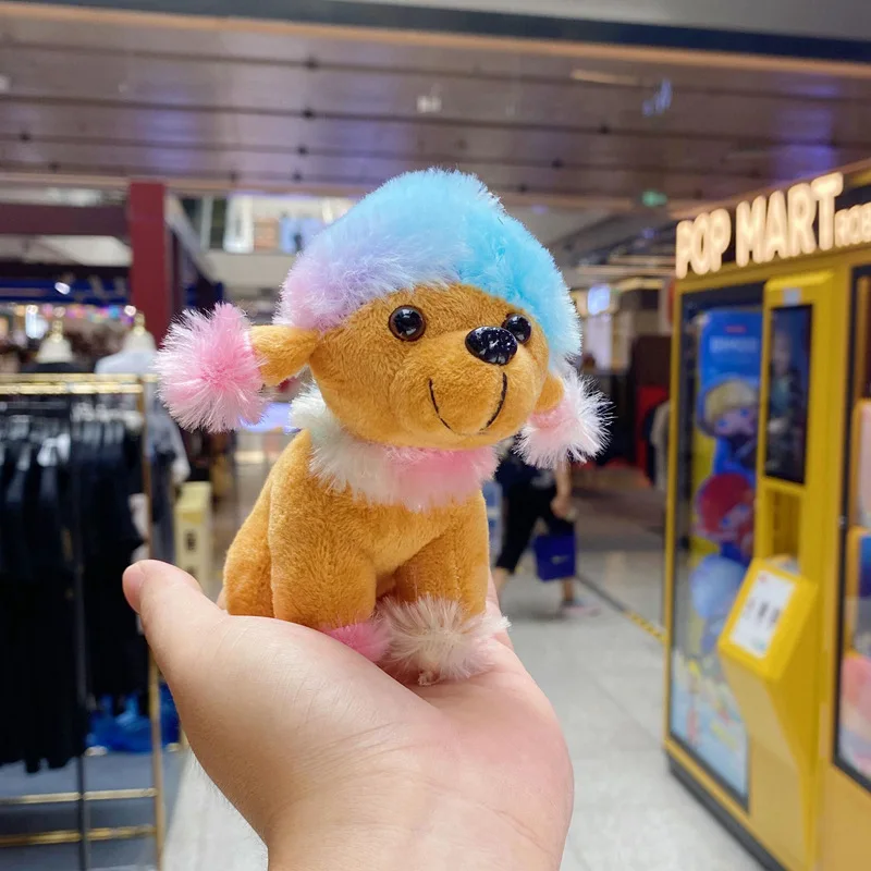Color Cute Princess Dog Keychain Soft Plush Doll Pendant Bag Hanging Fine Plush Stuffed Animals Dolls Keychain Small Gift Girl