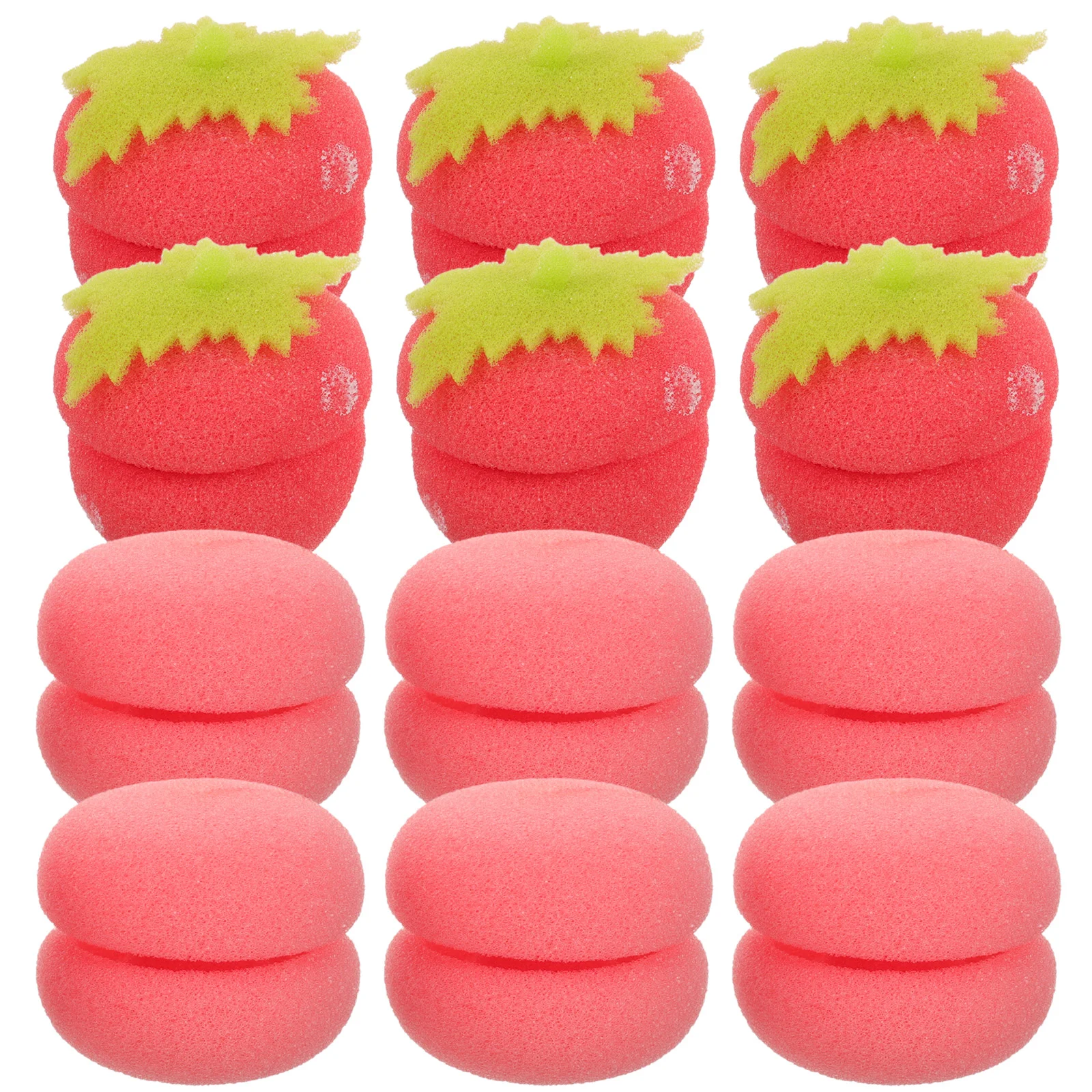 12 шт. губка для завивки волос грибной утюг (клубничный + розовый шесть штук)