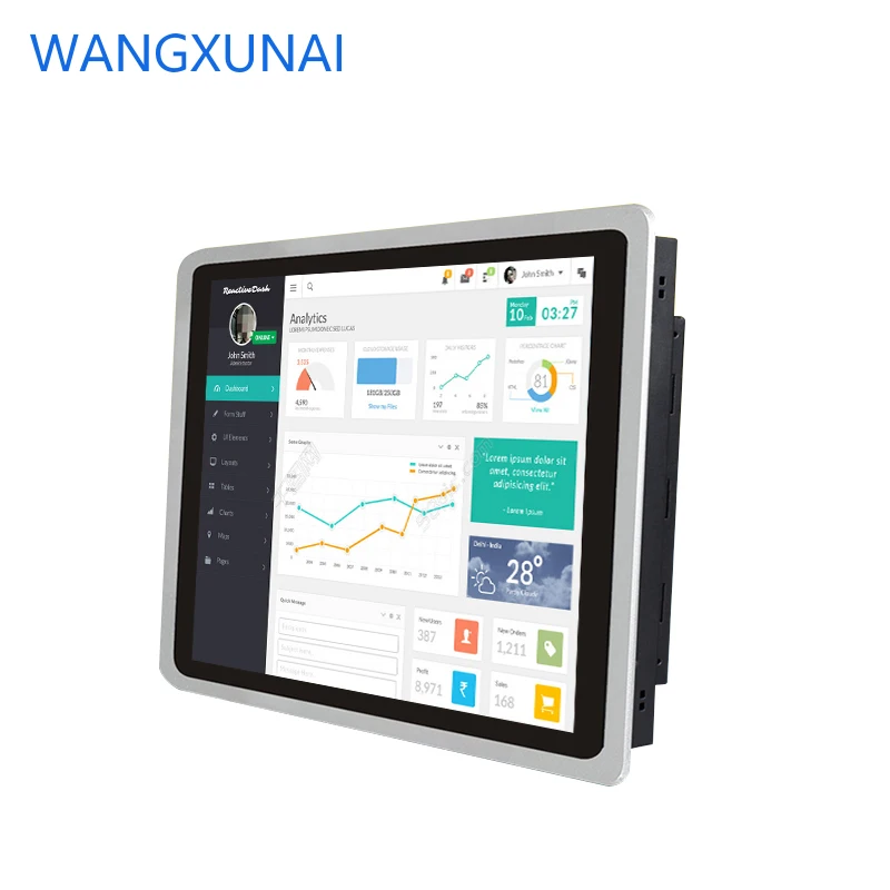 

15 Inch Industrial Touch Smart Monitors PC with HDMI DVI Interface for Advertising Machines Show Screen