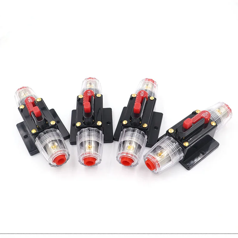 

100A 50A 60A 80A 150A 12V 24 Car Truck Audio Amplifier Circuit Breaker Fuse Holder AGU Style Stereo Refit Adapter