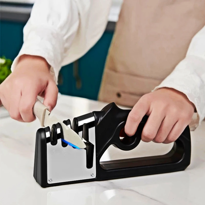 

Diamond Sharpener Detachable Three-stage Speed Sharpening Kitchen Knife Fruit Knife Scissors Sharpening Stone Kitchen Gadget