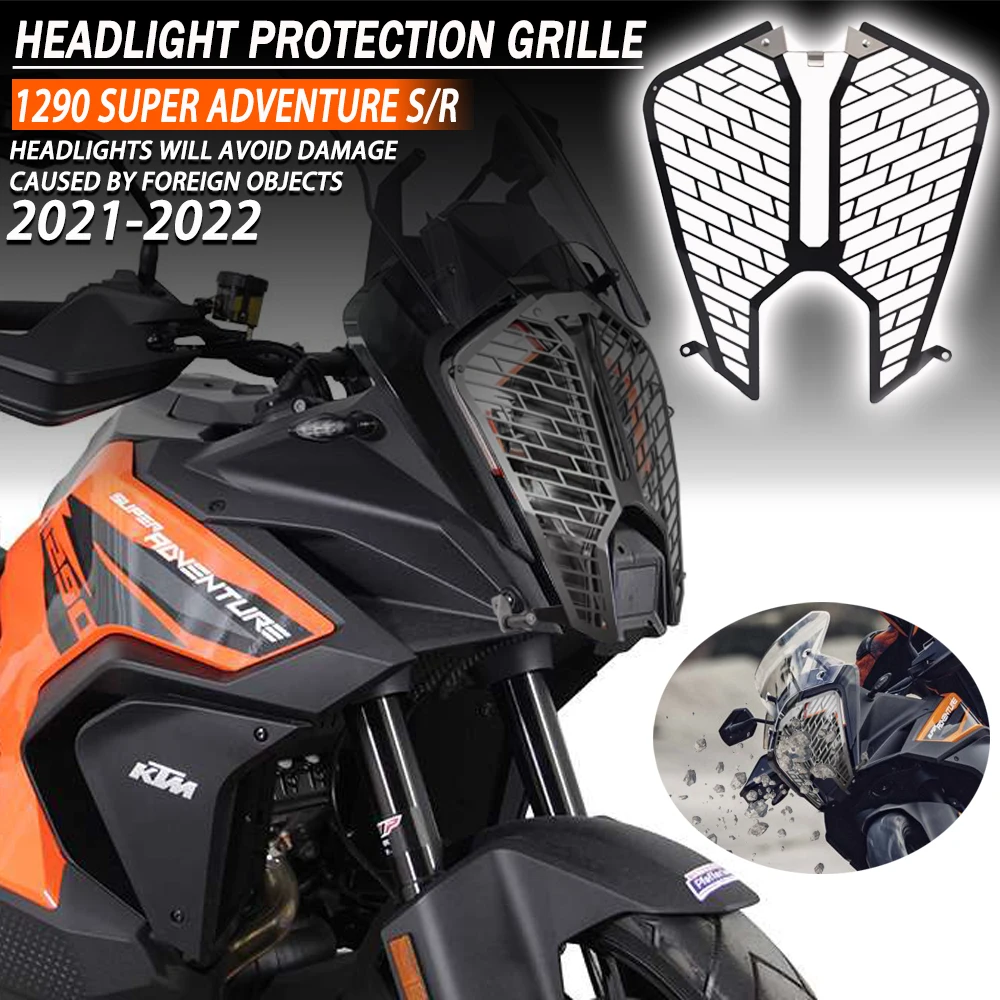 

For 1290 Super Adventure ADV S/R New 2021-2022 Motorcycle Accessories Headlight Protector Grille Guard Cover Protection Grill