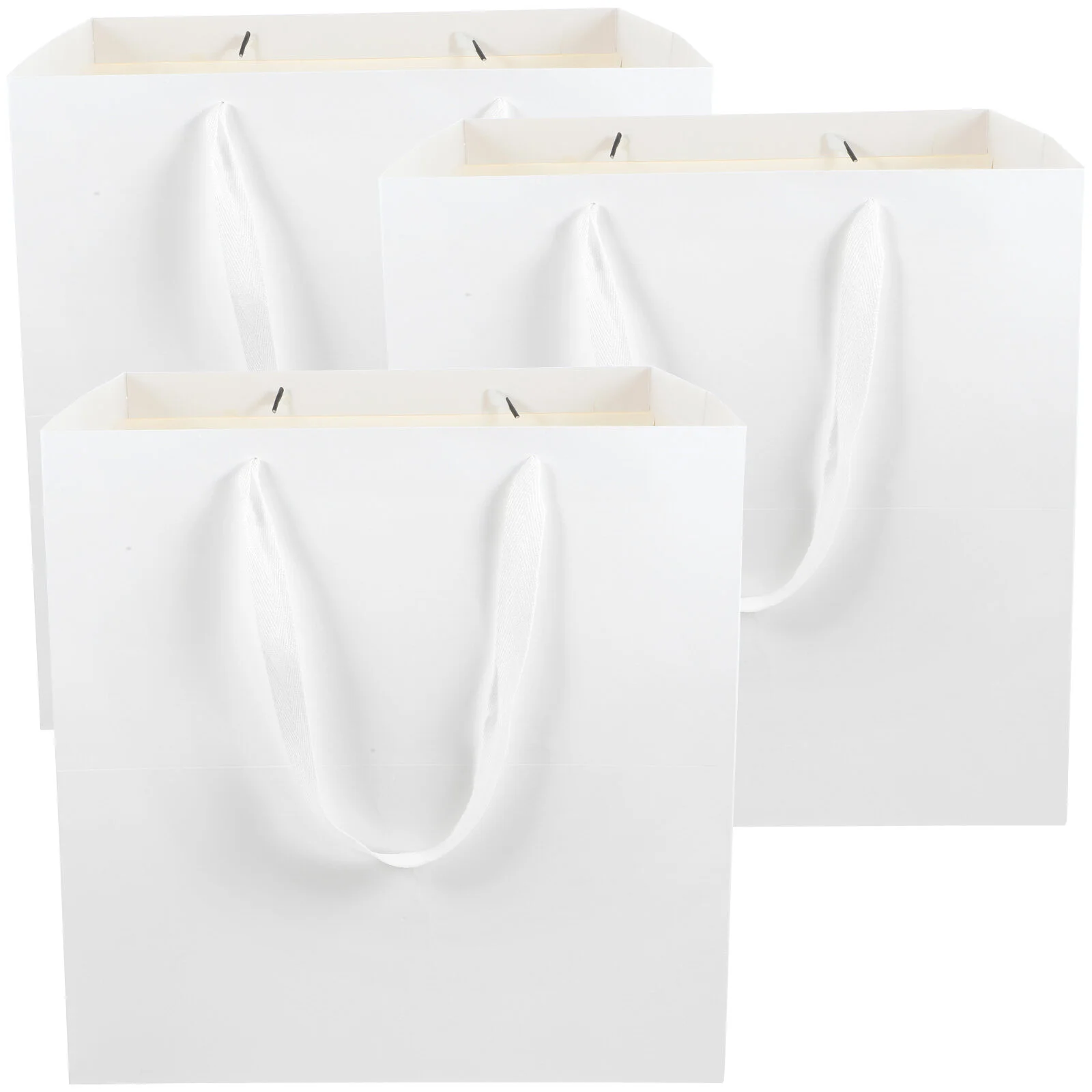 

3 Pcs White Press Bag Paper Goodie Bags Gift Box Bulk Flower Boxes Small Flowers Giving Shopping Mothers Day
