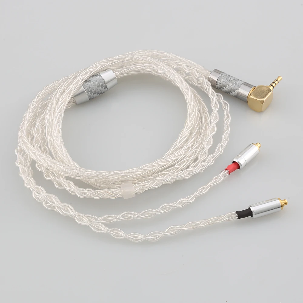 Audiocrast 8-ядерный 99.99% чистый Серебристые наушники кабель для Shure se535 se846 MMCX AKG N5005 N40 N30