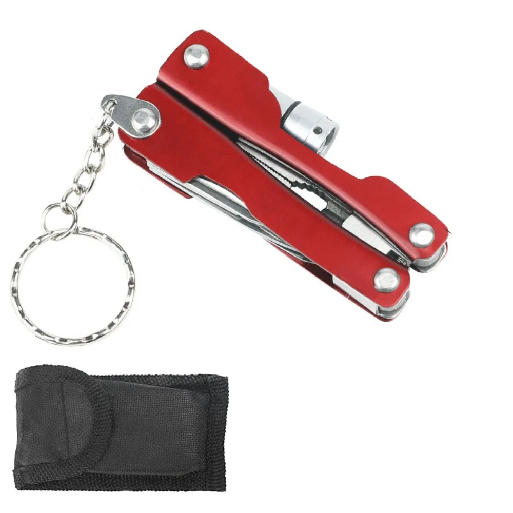 

Labor Saving Mini Multitool Pliers with Led Light Lightweight Folding Pliers Antirust Stainless Steel Outdoor Tools Hiking