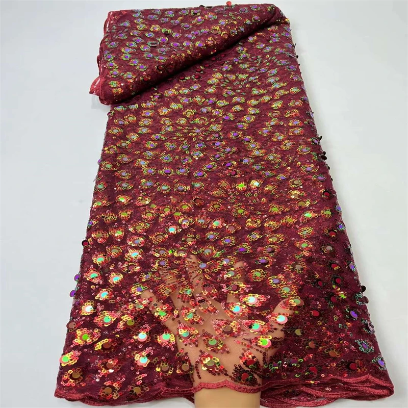 

Роскошные африканские тюлевые кружева ткань с блестками 2023 высококачественные нигерийские тюлевые сетчатые кружева ткани для свадебных платьев пошив HX1807