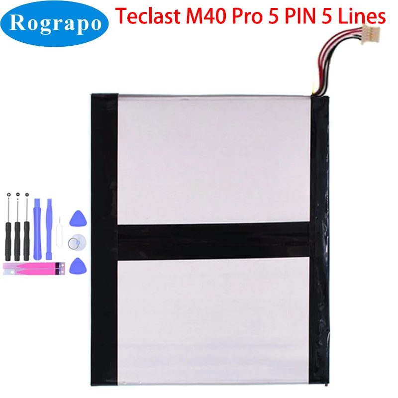 Bateria Nova do pc da Tabuleta de 8000mah para a Tomada do Fio de Teclast M40 Pro M40pro 21wh 3.8v 5