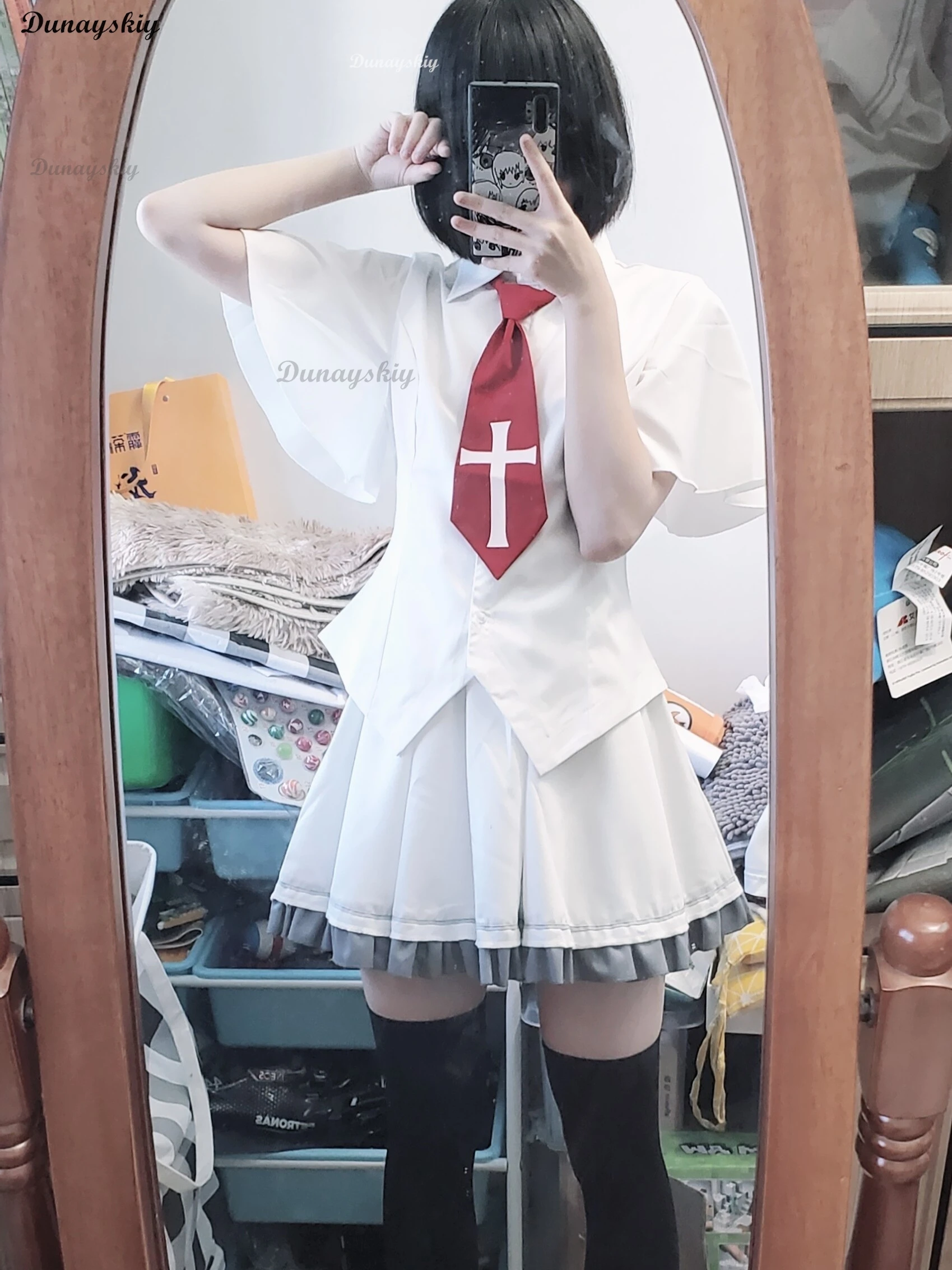 Фото Subarashiki Hibi Vn Art Minakami Yuki Косплей Костюм Парик Женская Мужская Вечерняя Униформа Хэллоуин Играть Ролевая Одежда Одежда №3