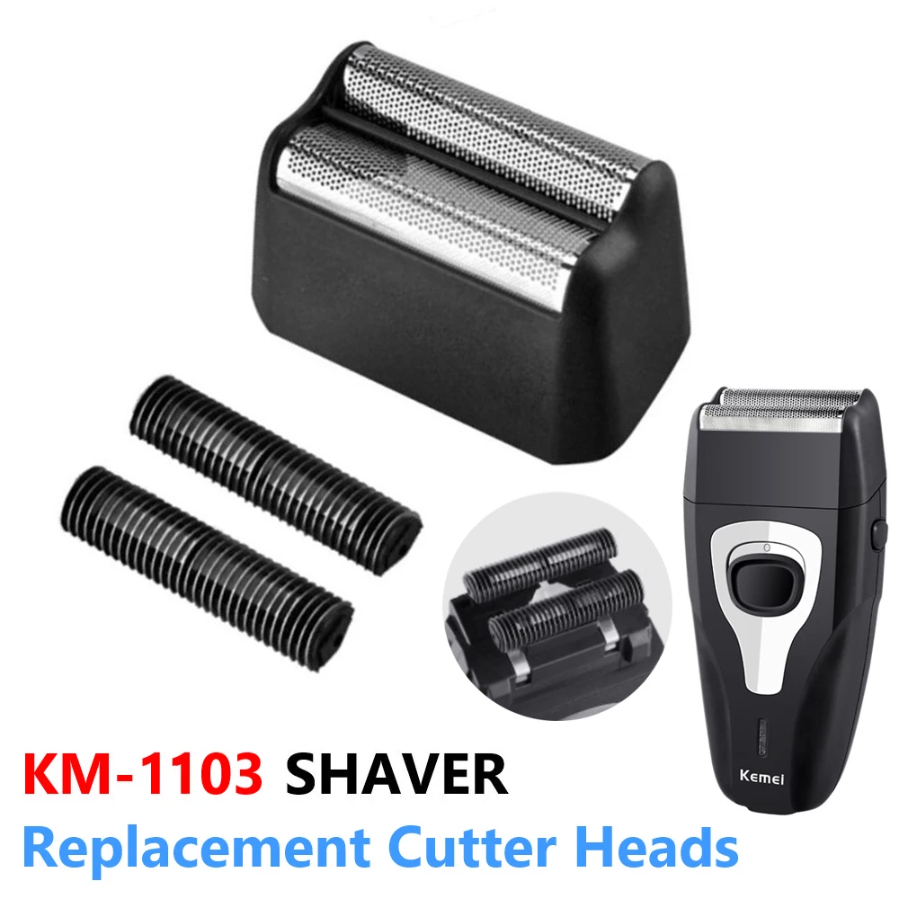 Kemei Razor Replacement Blade Head For KM-1103 Mesh Blade Net Original Beard Shaving Parts Fits Wahl Finale Shaver